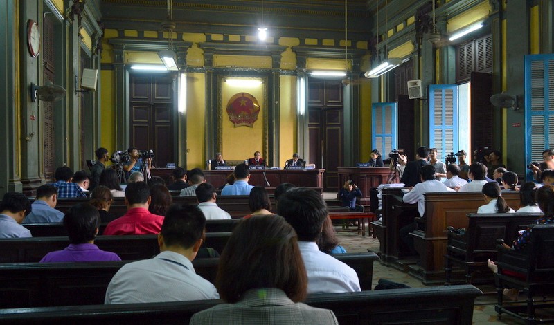 Toàn cảnh phiên tòa xét hỏi tại phiên xét xử lần thứ 5 vào ngày 26/12.