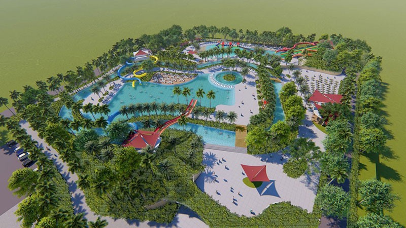 Toàn cảnh dự án SunBay Cam Ranh Resort & Spa. Có tổng vốn đầu tư khoảng 1400 tỉ đồng, dự án dự kiến chính thức hoạt động từ cuối năm 2019.