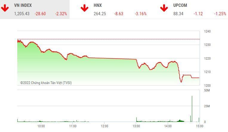 Giao dịch chứng khoán chiều 19/9: VN-Index bốc hơi gần 30 điểm, cổ phiếu đua nhau nằm sàn