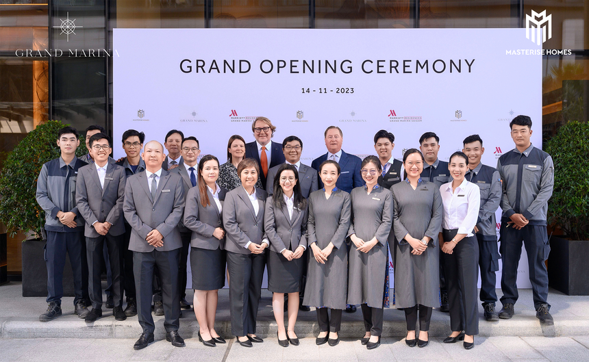 Marriott International và Masterise Homes vừa tổ chức lễ khai trương các căn hộ mang thương hiệu Marriott đầu tiên tại Việt Nam ngày 14/11/2023. Ảnh: Quốc Huy