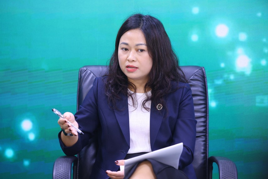 Bà Phạm Thị Thuỳ Linh, Phó Vụ trưởng Vụ Phát triển thị trường UBCKNN. Ảnh Dũng Minh