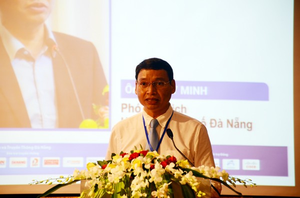 Ông Hồ Kỳ Minh, Phó chủ tịch Đà Nẵng: "Ứng dụng CNTT và phát triển Công nghiệp CNTT có gắn kết mật thiết; Thúc đẩy phát triển doanh nghiệp mới và nâng cao năng lực cạnh tranh cho doanh nghiệp, góp phần phát triển KT-XH".