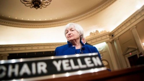 Chủ tịch Fed - bà Janet Yellen đã ra quyết định nâng lãi 3 lần trong năm nay. Ảnh: AFP