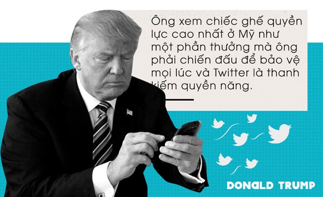 Tổng thống Trump xem Twitter là một kênh giao tiếp quan trọng, ông thường xuyên dùng nó để chỉ trích báo chí và các nước khách, đôi khi bằng những bài đăng khiến các cộng sự "hoảng hồn". Đồ họa: Phượng Nguyễn