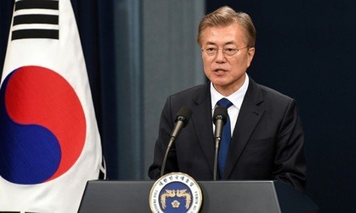 Tổng thống Hàn Quốc Moon Jae-in. Ảnh: AFP