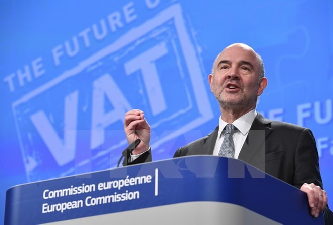 Ủy viên phụ trách tài chính của EU Pierre Moscovici. (Ảnh: AFP/TTXVN)