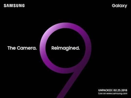 Thư mời sự kiện ra mắt Samsung Galaxy S9.