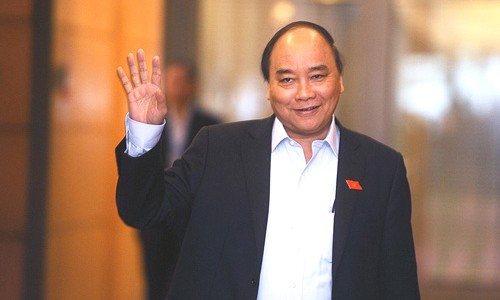 Thủ tướng Nguyễn Xuân Phúc đón đoàn U23 tại trụ sở Chính phủ lúc 14h ngày 28/1, sau khi đội tuyển về đến Việt Nam. Ảnh: Giang Huy