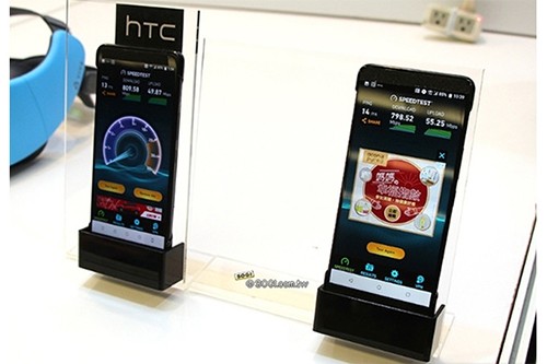 Ảnh được cho là HTC U12 đang giới thiệu công nghệ 5G. 