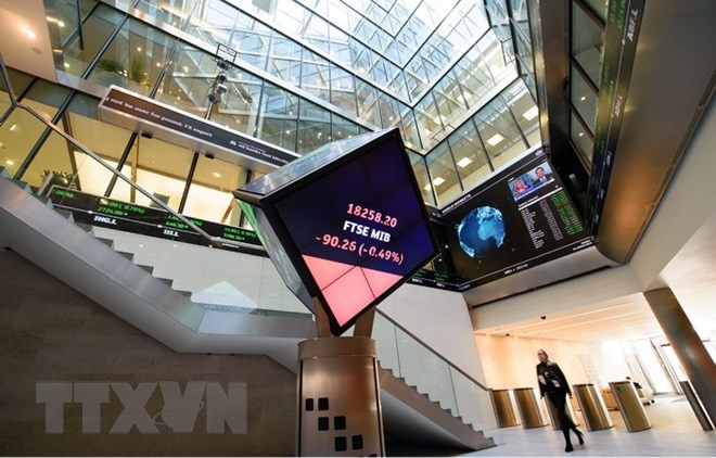Sàn giao dịch chứng khoán tại London, Anh. (Nguồn: AFP/TTXVN)