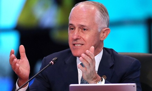 Thủ tướng Australia Malcolm Turnbull phát biểu tại Hội nghị Cấp cao Đặc biệt ASEAN – Australia, thành phố Sydney, Australia, ngày 18/3. Ảnh: Reuters.