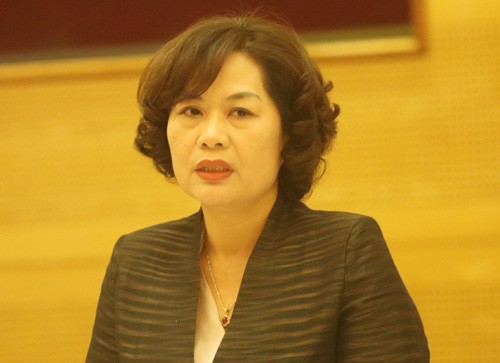 Phó thống đốc Nguyễn Thị Hồng khẳng định quy trình nhận tiền gửi, cho vay của ngân hàng chặt chẽ. Ảnh: Võ Hải