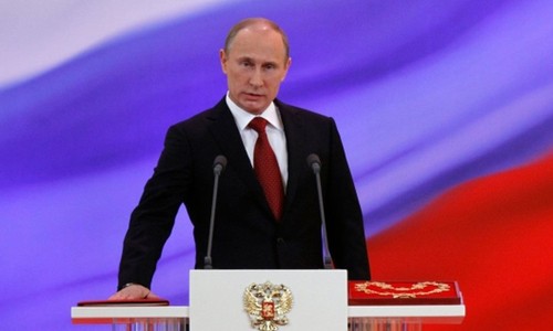 Ông Putin trong lễ tuyên thệ nhậm chức lần thứ ba tại Điện Kremlin năm 2012. Ảnh: AFP.