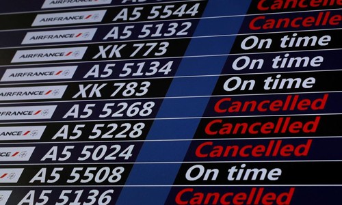Một số chuyến bay của Air France bị hoãn vì đình công. Ảnh: RFI