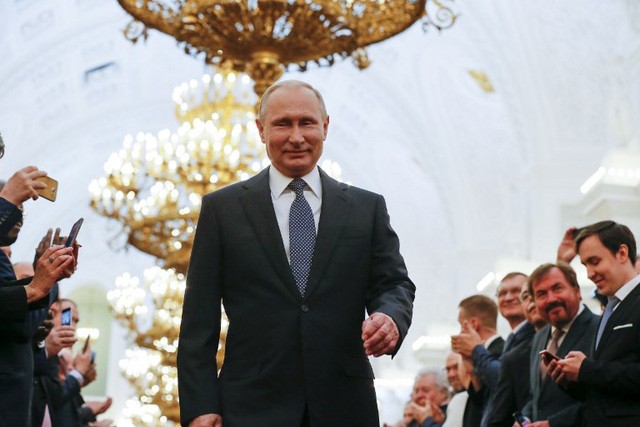 Tổng thống Putin trong lễ nhậm chức tại Điện Kremlin ngày 7/5 (Ảnh: Reuters)