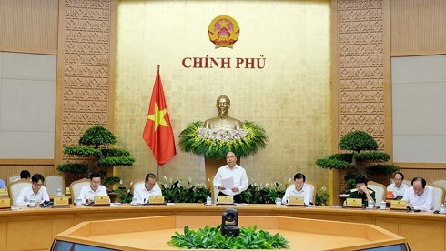 Thủ tướng Nguyễn Xuân Phúc chủ trì phiên họp Chính phủ thường kỳ Chính phủ tháng 5.
