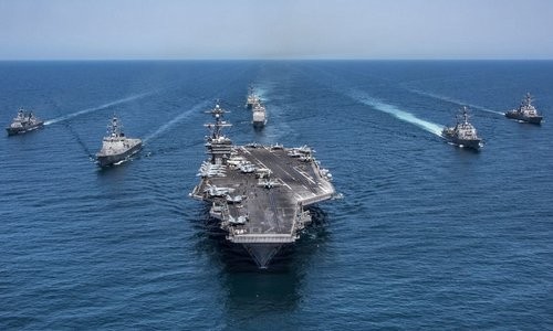 Nhóm tác chiến tàu sân bay Mỹ trên Thái Bình Dương năm 2016. Ảnh: US Navy.