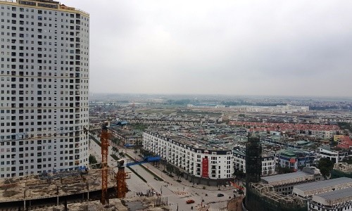 Một khu đô thị gồm nhà thấp tầng và chung cư tại Hà Nội. Ảnh: Nguyễn Hà