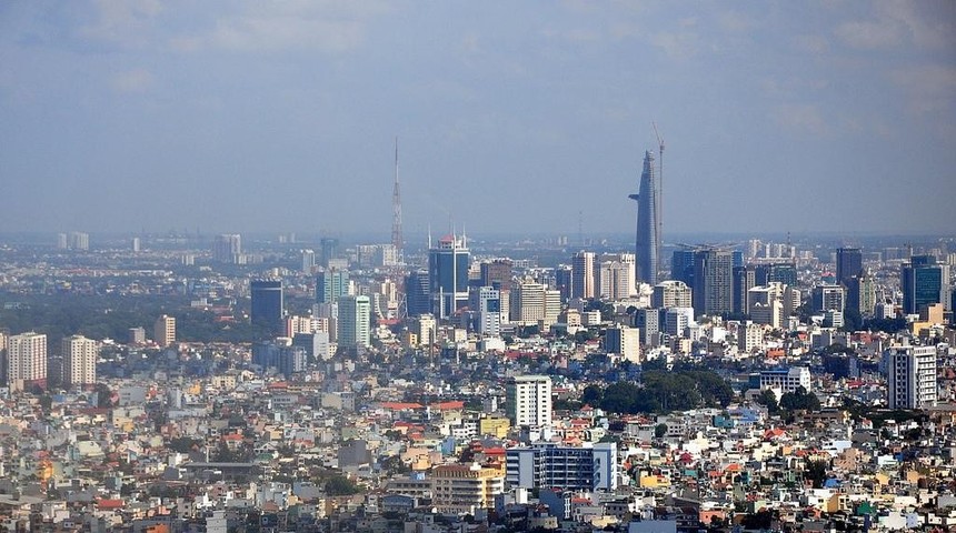 Ảnh minh họa: Thành phố Hồ Chí Minh nhìn từ trên cao.