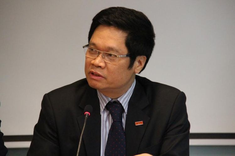 Ông Vũ Tiến Lộc, Chủ tịch Phòng Thương mại và Công nghiệp Việt Nam (VCCI) phát biểu tại VBF giữa kỳ 2018.