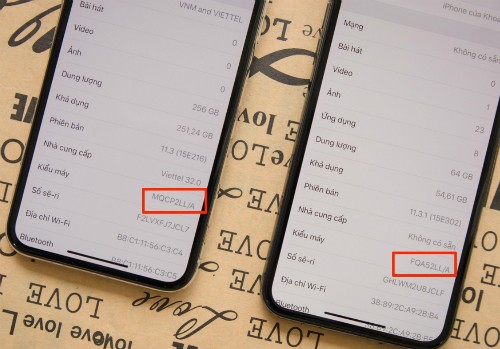 Người dùng dễ bị nhầm iPhone hàng CPO với hàng mới nếu không chú ý đến mã hiệu trong phần mềm.