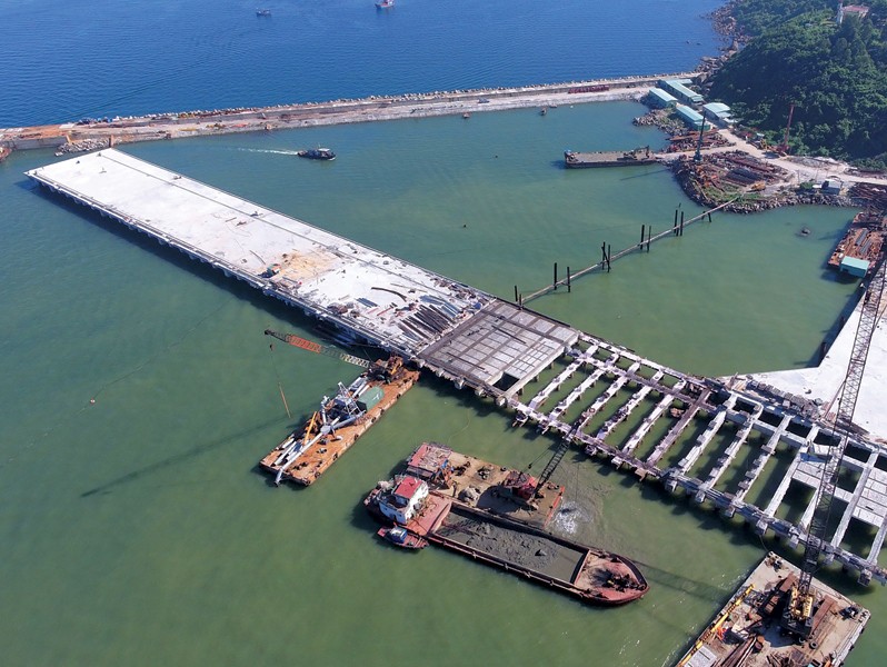 Dự án Cảng Tiên Sa giai đoạn II tại thời điểm tháng 9/2017.