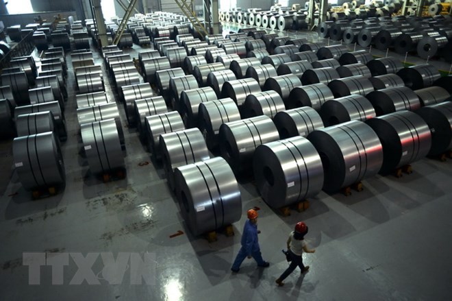 Một nhà máy sản xuất thép của Trung Quốc ở Hàm Đan, tỉnh Hà Bắc, miền Bắc Trung Quốc. (Nguồn: AFP/TTXVN).