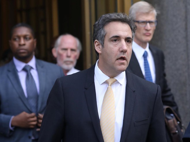 Michael Cohen, cựu luật sư của Tổng thống Trump, có mặt tại tòa án ở Manhattan, New York ngày 21/8. Ảnh: Reuters.