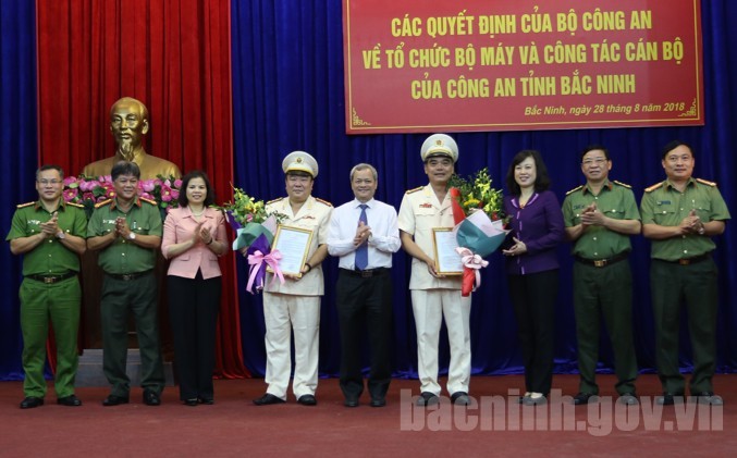 Bổ nhiệm 2 Phó giám đốc Công an tỉnh Bắc Ninh