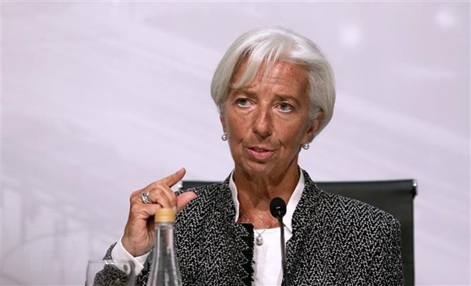 Tổng Giám đốc IMF Christine Lagarde tại cuộc họp báo ở Buenos Aires, Argentina ngày 21/7. (Ảnh: AFP/TTXVN)