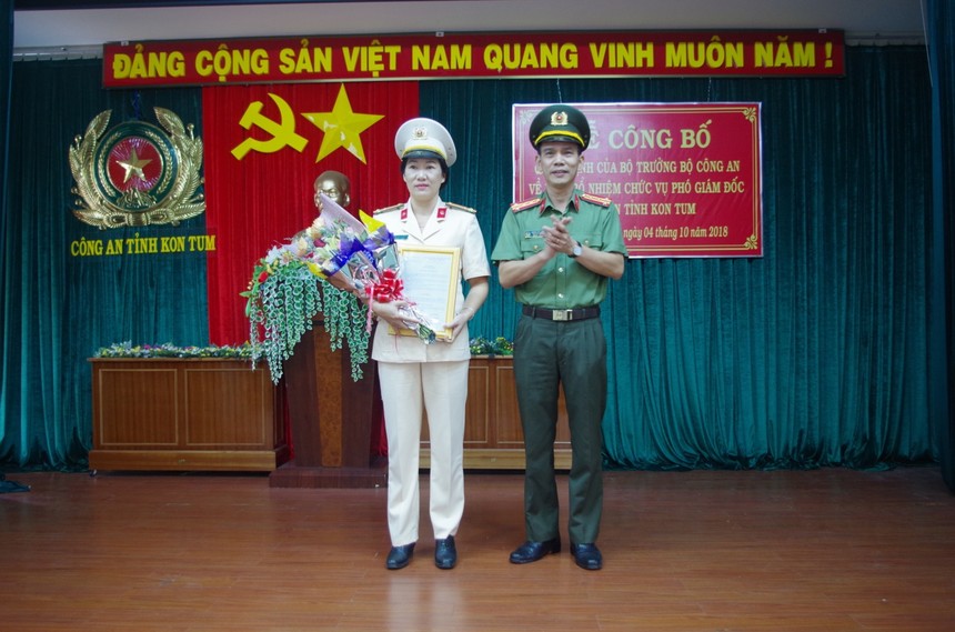 Bộ Công an bổ nhiệm nữ Phó Giám đốc Công an tỉnh Kon Tum