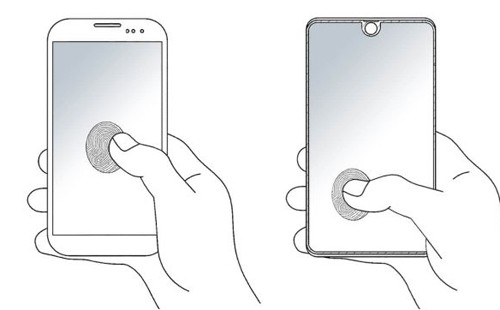 Hai bản vẽ điện thoại Samsung.