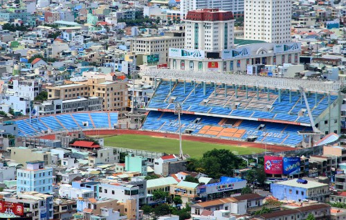 Sân vận động Chi Lăng trở thành tài sản thi hành án sau khi ông Phạm Công Danh bị bắt. Ảnh: Nguyễn Đông.