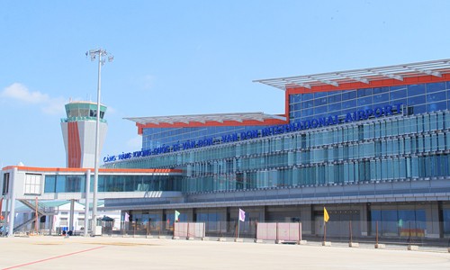 Thiết kế mặt trước sân bay Vân Đồn được lấy từ ý tưởng hình ảnh cánh buồm trên vịnh Hạ Long.