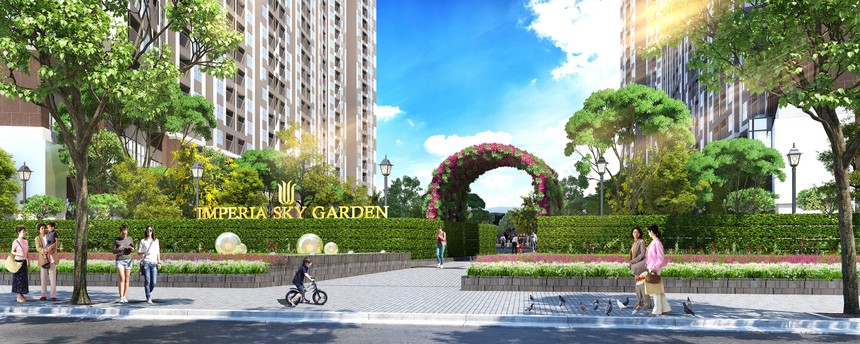 Tổ hợp căn hộ chung cư cao cấp Imperia Sky Garden tọa lạc tại 423 Minh Khai, Hà Nội.