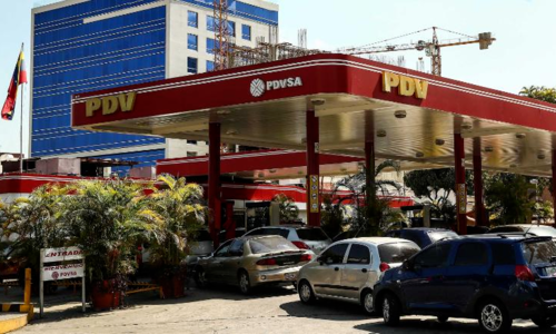 Một trạm xăng của PDVSA tại Venezuela. Ảnh: AFP.