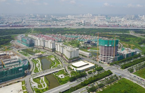 Một góc Khu đô thị mới Thủ Thiêm sau 23 năm quy hoạch. Ảnh: Quỳnh Trần.