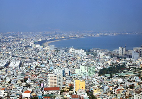Một góc đô thị Đà Nẵng nhìn từ trên cao. Ảnh: Nguyễn Đông.
