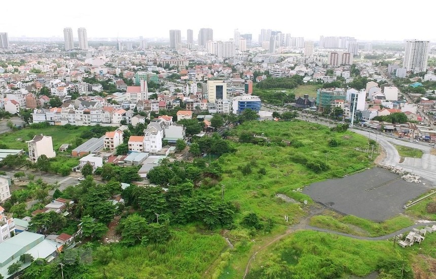 Khu tái định cư 160 ha Khu đô thị mới Thủ Thiêm. (Ảnh: Quang Nhựt/TTXVN).