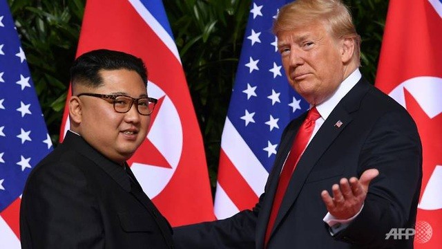 Chủ tịch Triều Tiên Donald Trump và Tổng thống Mỹ Donald Trump (Ảnh: AFP).