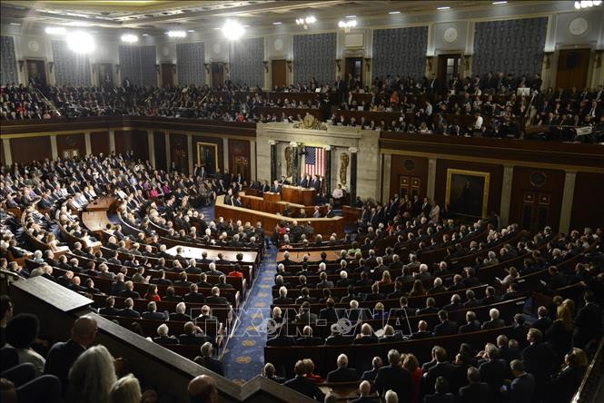 Toàn cảnh một phiên họp Hạ viện Mỹ ở Washington, DC. Ảnh: AFP/TTXVN.
