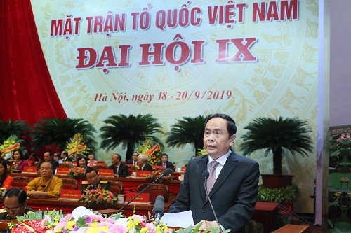 Ông Trần Thanh Mẫn tái đắc cử Chủ tịch Ủy ban Trung ương MTTQ Việt Nam khóa IX - Ảnh: VGP/Nhật Bắc.