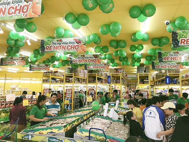 Cửa hàng Bách Hóa Xanh Phước Long, Bình Phước ngày đầu khai trương.