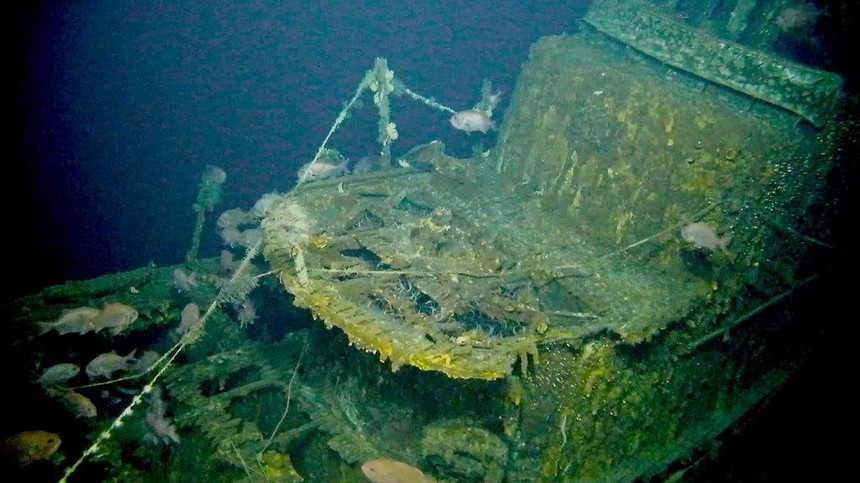 Hình ảnh chụp con tàu từ thiết bị phát sóng âm phản xạ (Ảnh: Lost 52).