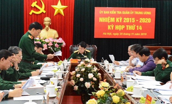 Ủy ban kiểm tra Quân ủy Trung ương tổ chức kỳ họp thứ 14. Ảnh QĐND.