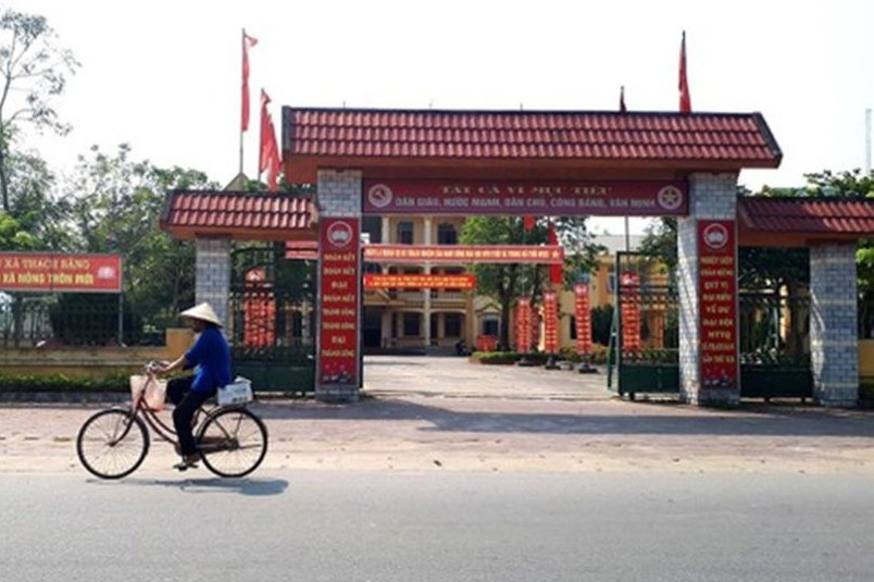 Trụ sở UBND xã Thạch Bằng nơi ông Phan Đình Cương công tác.