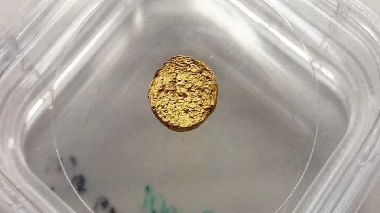 Loại vàng nhựa có bề ngoài sáng ánh kim giống vàng kim loại. Ảnh: Phys