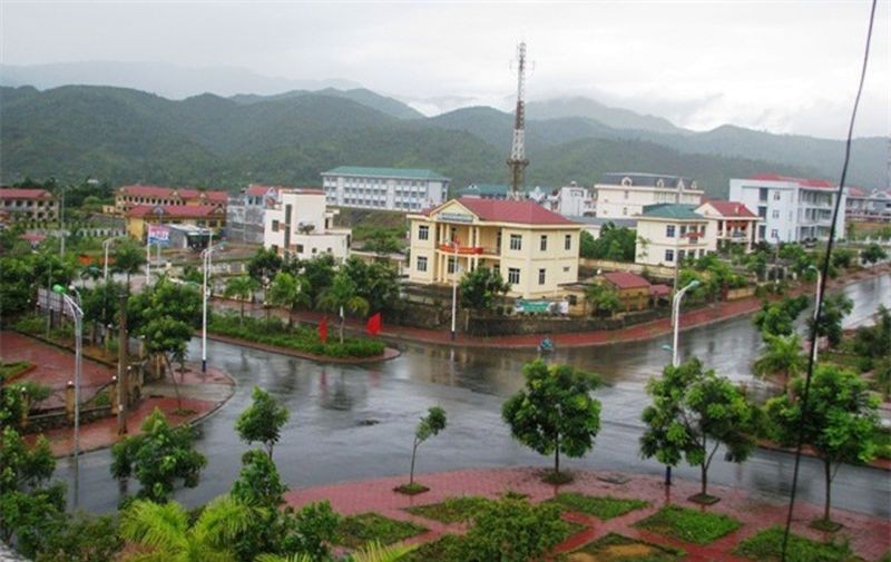 Toàn cảnh khu vực hành chính huyện Tam Đường. 