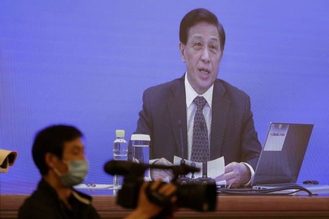 Ông Zhang Yesui, người phát ngôn quốc hội Trung Quốc (Ảnh: EPA).