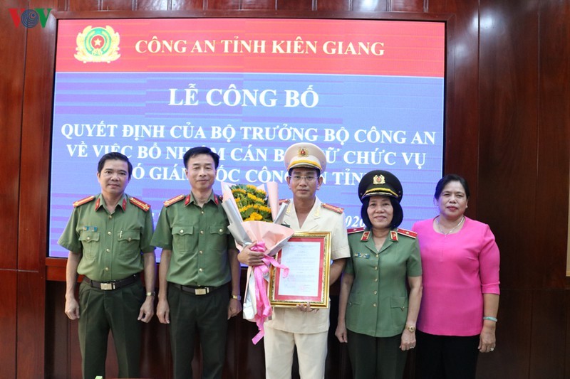 Thượng tá Trần Văn Cung được bổ nhiệm giữ chức Phó giám đốc Công an tỉnh Kiên Giang.